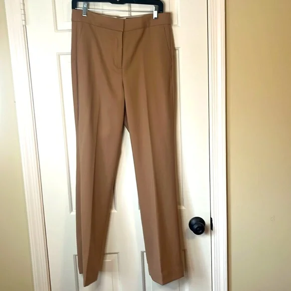 🌷 J.Crew Italian Nova Fides Wool Lined Straight Leg Pant Tan/Beige - Picture 4 of 15